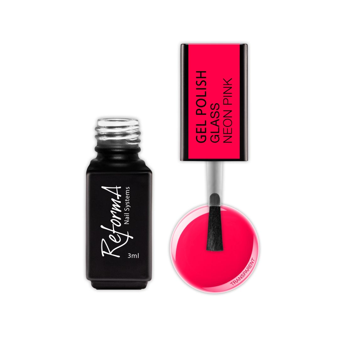 Гель-лак - GP Glass Neon Pink, 3 мл - ReformA [UA]
