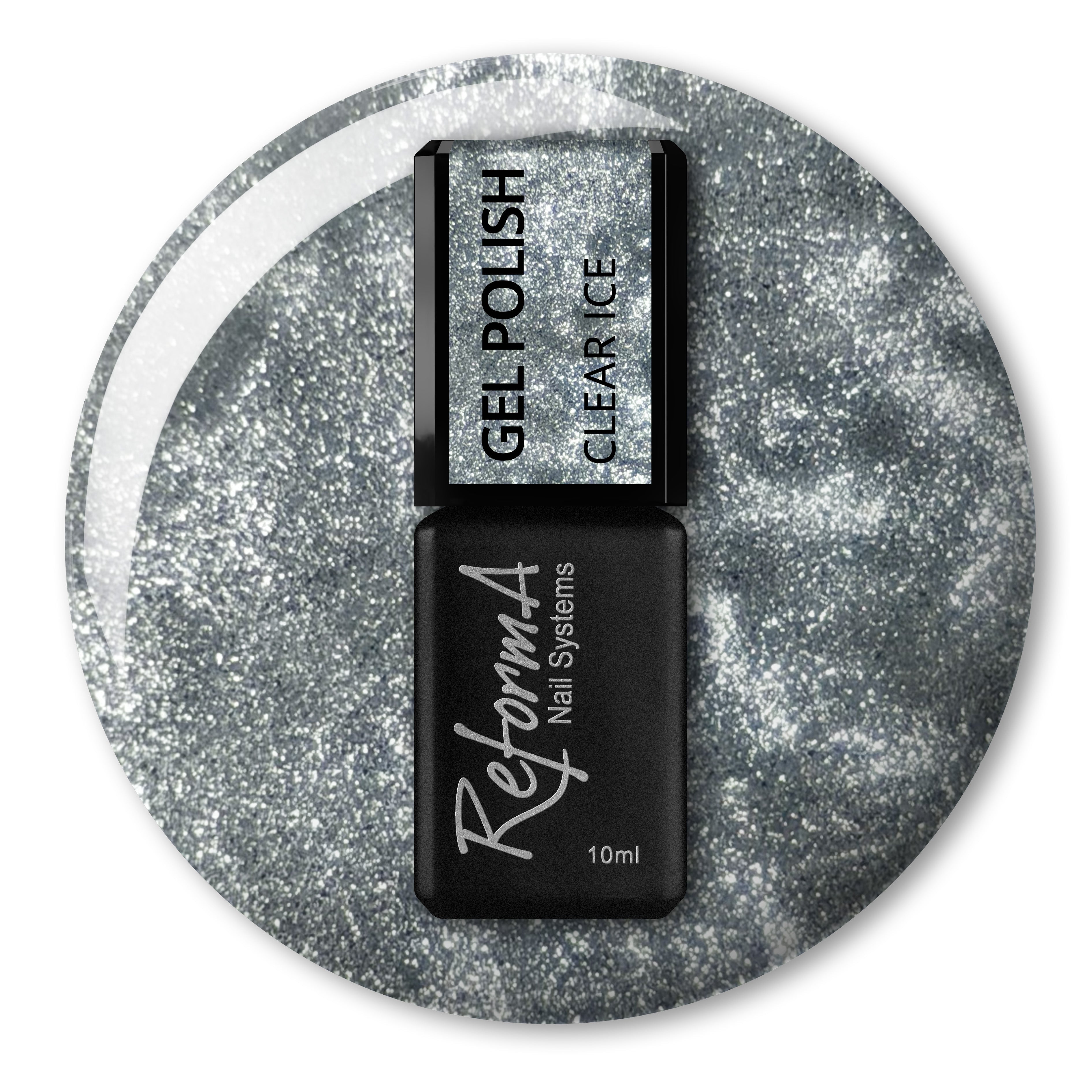 Гель-лак Cat Eye Clear Ice, 10 мл - напівпрозорий білий, колекція WATER CAT EYE ReformA