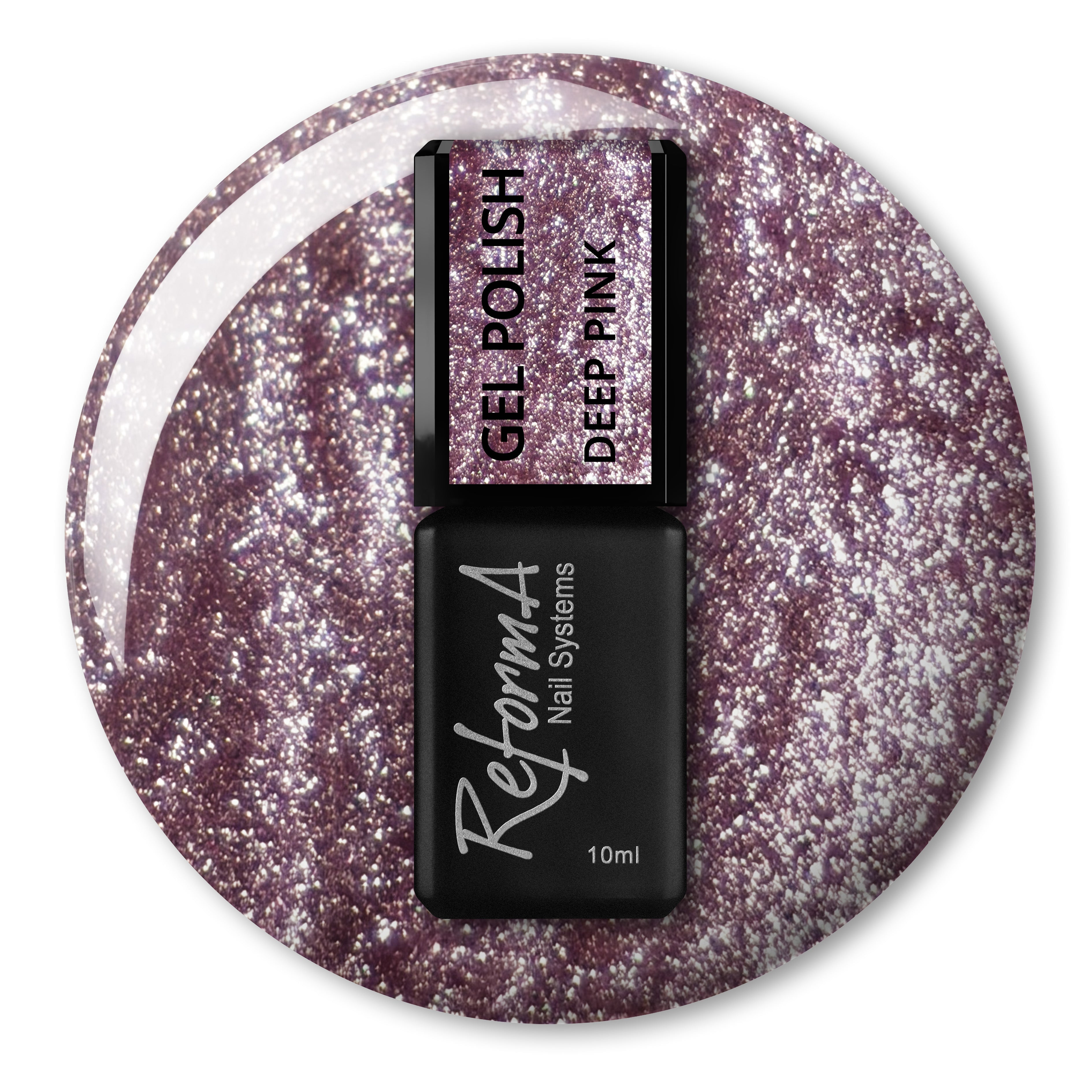 Гель-лак Cat Eye Deep Pink, 10 мл - напівпрозорий холодний рожево-фіолетовий, колекція WATER CAT EYE ReformA
