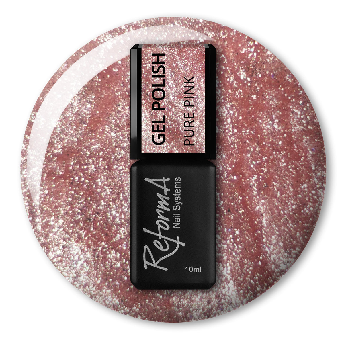 Гель-лак Cat Eye Pure Pink, 10 мл - прозорий ніжно-рожевий, колекція WATER CAT EYE ReformA